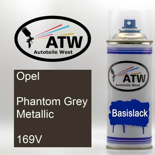 Opel, Phantom Grey Metallic, 169V: 400ml Sprühdose, von ATW Autoteile West.